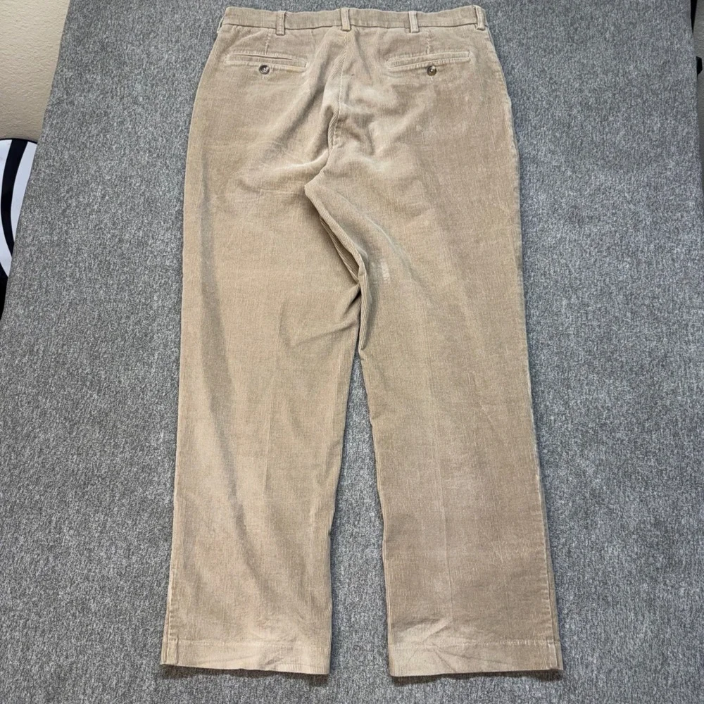 Roundtree & Yorke‎ Outdoors Mens 36x32 Tan Corduroy Pants Straight Leg Khaki Tan